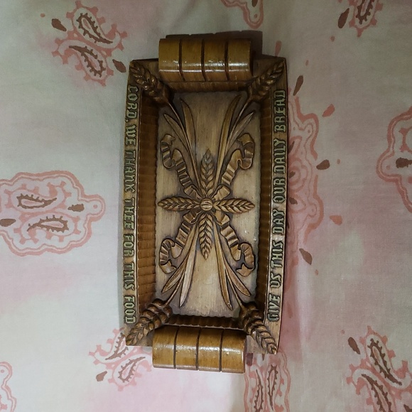 Vintage Burwood GIVE US THIS DAY OUR DAILY BREAD Tray - Picture 17 of 17